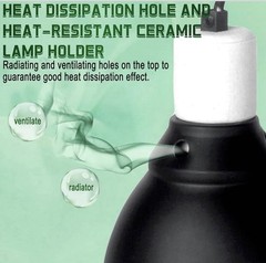Reptile Light Fixture,5.5 Inch Shallow Dome Reptiles Heat Lamp Fixture for UV…