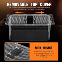 【No Assembly】 Breathable and Secure Reptile Tank with high Transpa