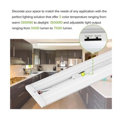 4FT 5 Inch Width LED Wraparound Light with 3 Wattages/3 Lumens/3 CCT Selectab…