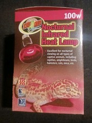 Zoo Med Nocturnal Infrared Heat Lamp for Reptiles 100 Watts (FREE SHIPPING)
