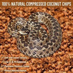 10LB Coconut Chip Substrate for Reptiles, 72 Quart Coconut Fiber Substrate Co