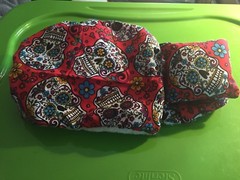 SPANISH SKULL PRINT LRG RESTING BED COVER ONLY /NO FRAME BED 4 BEARDED DRAGONS