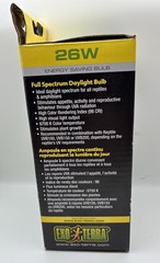 EXO TERRA NATURAL LIGHT – 26 WATT – PT-2191 – REPLACES REPTI GLO 2.0 COMPACT