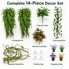 Reptile Plants Terrarium Decor, Hanging Reptile Vines, Flexible Bendable Jung…