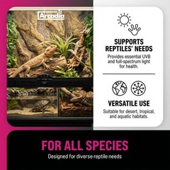 Arcadia Reptile Pro T5 UVB D3+ Dragon 14%UV-B 24inch Single Lamp Kit