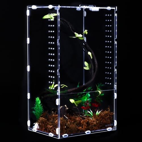 Aiicioo Micro Habitat Terrarium Enclosure 8x6x14 Inches