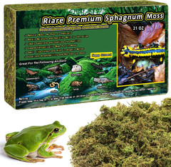 Riare 1.3LB Premium Sphagnum Moss for Reptiles- 50QT Natural Live Moss Reptile M
