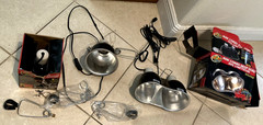 Zoo Med Mini Combo Deep Dome Heat Lamp Fixture 4 Sockets + Spring Clips 4 Iguana