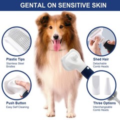 3-in-1 Pet Hair Dryer & Slicker Brush for Dogs & Cats – Portable, Quiet, Adju…