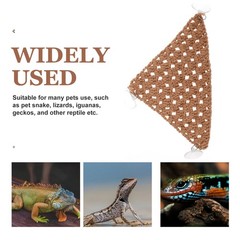Reptile Cage Hammock Brown Cotton Rope Pet Bed Hanging for Lizards and Snakes