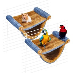 2 Pcs Winter Warm Rat Hammock Double Layer Pet Ferret Hammock Hanging Soft Pl…