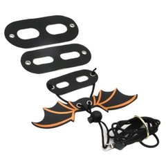 Adjustable Leather Harness with Wings for Bearded Dragons 3 Sizes Black