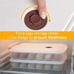 Newness Deviled Egg Containers with Lid, (Set of 2), Plastic Deviled Egg Carr…