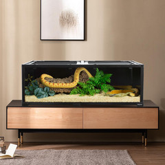 REPTIZOO 34 Gallon Glass Reptile Terrarium for Snakes, Geckos & More