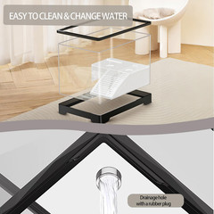 Turtle Tank Kit(Tank+Lamp+Filter+Stones) Acrylic Aquatic Turtle Tank Starter Kit