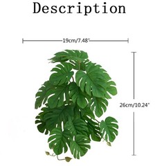 Reptile Tropical Plants Simulation 3D Printed Leaves Habitat Decor