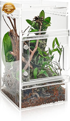 Pre-Assembled Jumping Spider Enclosure 3X3X6 Inch Acrylic Spider Cage Insect Ter