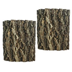 2Pcs Brown Cork Bark Background for Reptile Tank Natural Climbing Decor