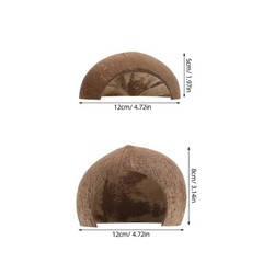 4Pcs Coconut Shell Reptile Caves Durable Hideouts for Geckos Hermit Crab Tanks
