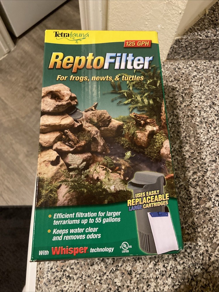 TetraFauna ReptoFilter 125 GPH For Frogs Newts Turtles (c4)