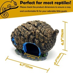 Bearded Dragon Reptile Hide Pine-Cone Shape Cave for Leopard Gecko
