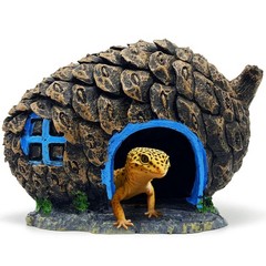 Bearded Dragon Reptile Hide Pine-Cone Shape Cave for Leopard Gecko