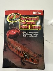 Zoo Med Nocturnal Infrared Heat Lamp for Reptile Enclosures