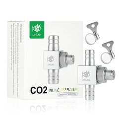 Aquarium Inline CO2 Diffuser – Side Disc with Built-in Check Valve, Essential…