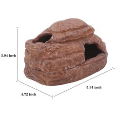 Reptile Hide and Cave Hideout for Leopard Crested Gecko Ball Python Lizard Be…