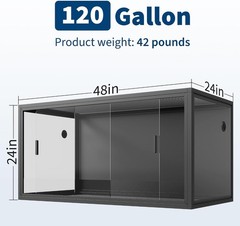 120 Gallon Bearded Dragon Tank, 4x2x2 FT Reptile Terrariums Front Opening