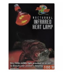 Zoo Med Nocturnal Infrared Heat Lamp, 100 Watts For Reptile Terrarium