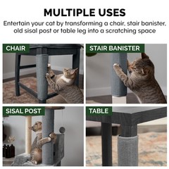 Furhaven Wrap Around Scratching Post Cover for Indoor Cats, Fits Posts Up to …