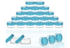 10 Gram Gecko Reptile Feeding Containers Plastic with Lids (Pink Or Blue)