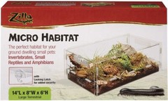 Reptile, Zilla Micro Habitat Terrestrial for Ground Dwelling Small Pets (Large)