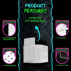 Coffin Shaped Jumping Spider Enclosure 9.5”x7.5”x5” Tarantula Enclosure Repti…
