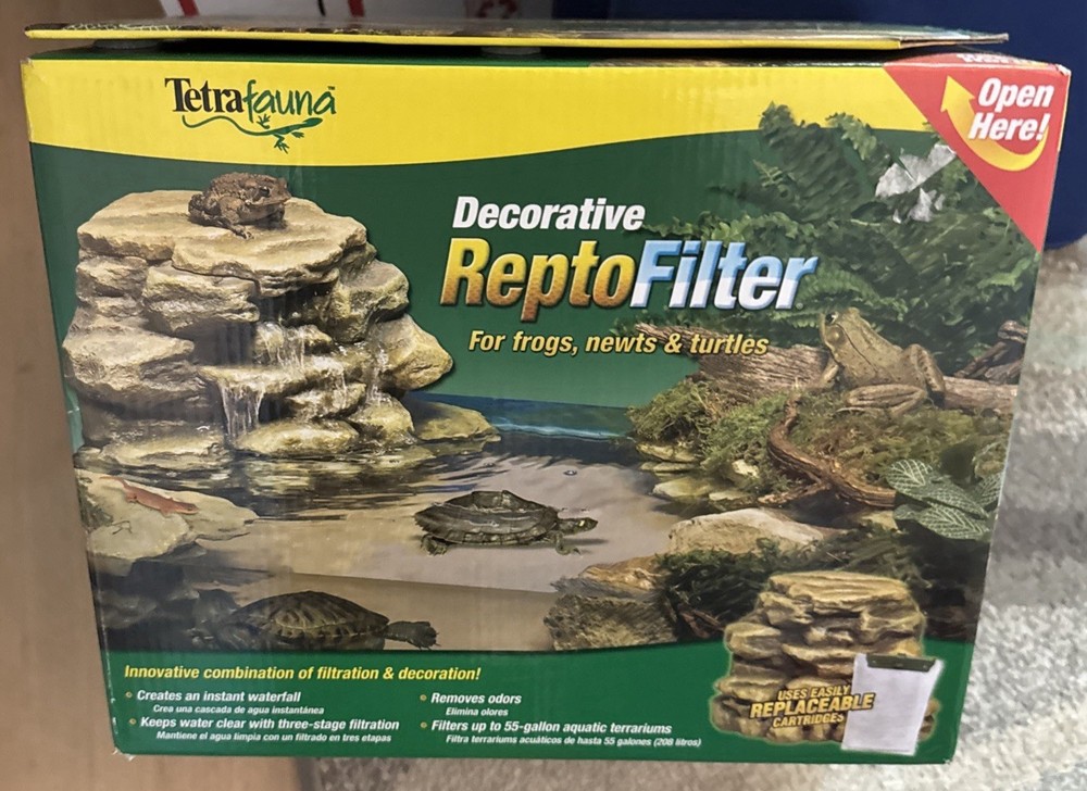 Tetrafauna ReptoFilter for Newts Frogs, Turtles up to 55 gallons Aquarium Filter