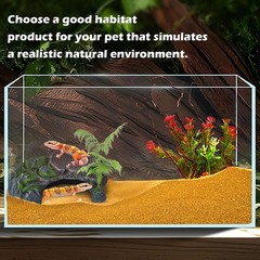 Resin Reptile Hide Cave,Leopard Gecko Cave Hideout Reptiles Habitat Tree Stump