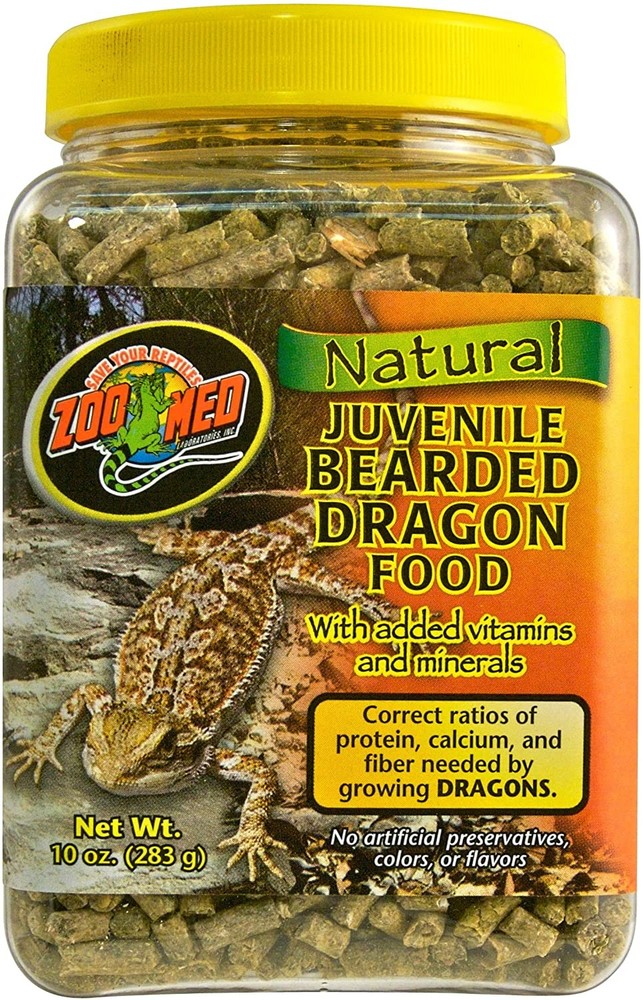 Zoo Med Natural Juvenile Bearded Dragon Food +Vitamins & Minerals 10-Oz – 6 Pack