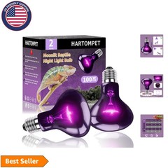 100W Reptile Night Light Bulb – UVA Heat Lamp with Moonlight Simulation