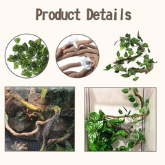 Coconut Shell Gecko Hideout with Ladder Natural Reptile Hut Cave Habitat Décor