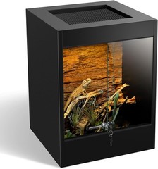 Reptile Enclosure PVC 33 Gallon Tall Tank Front Opening 24x18x18 Tempered Glass
