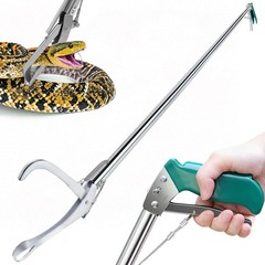 60″ Professional Snake Tongs, Extra Long Repitle Grabber Heavy Duty Rattle Sn…