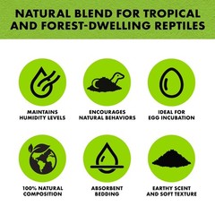 (3 pack) Pet Reptile Terrarium Substrate Bedding, Jungle Mix, for Frogs