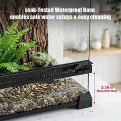 3 Gallon Fully Assembled Glass Reptile Enclosure, 8″X 8″ X 12″ | Tall Vertical F