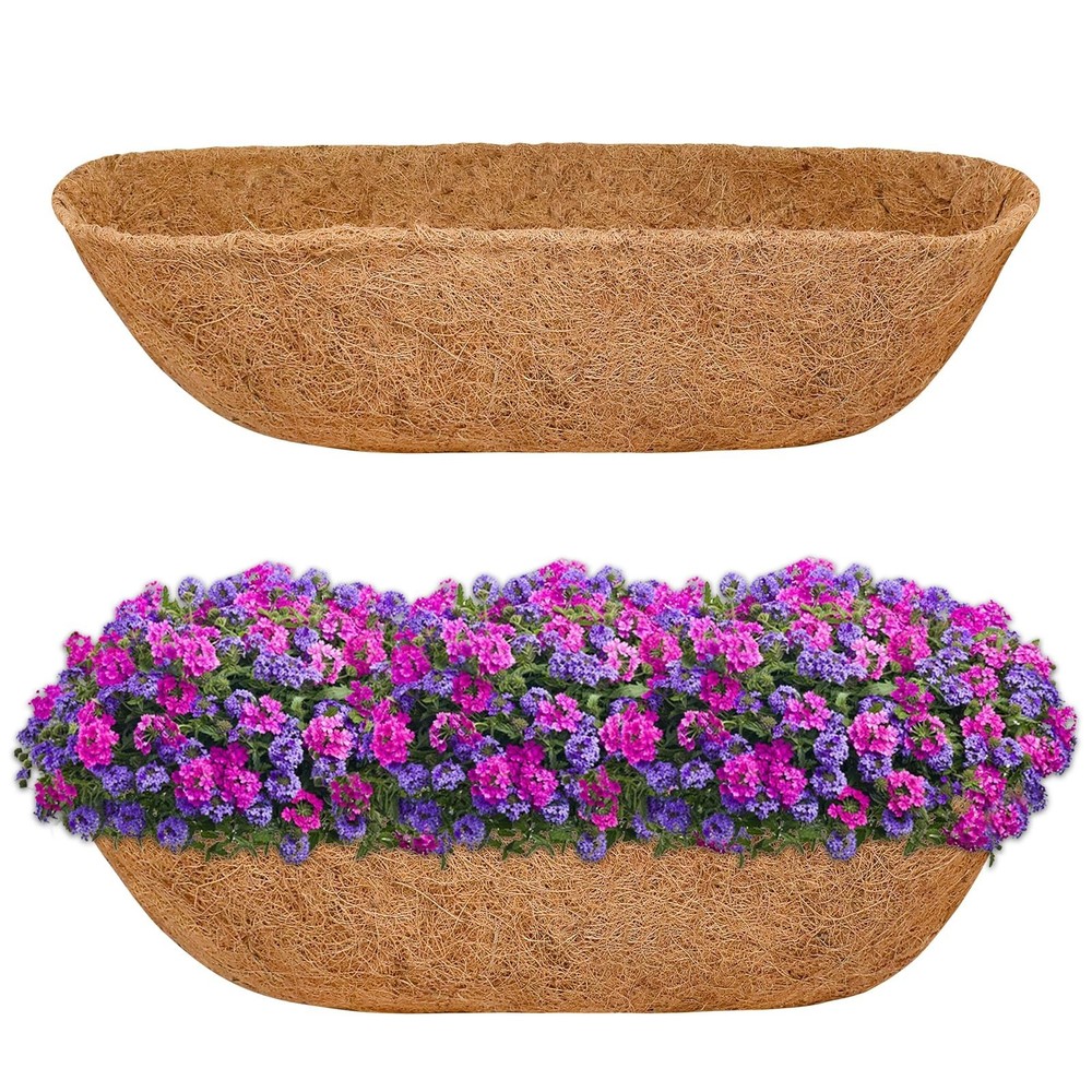 Halatool 30 Inch Coconut Liners for Planters (2 Pack) – Natural Coco Fiber