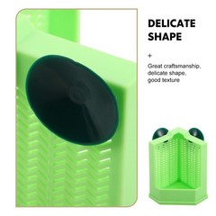 Green Suction Cup Lizard Food Cup for Wall Mounted Terrarium Feeding Bowl