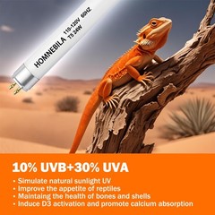 T5 10.0 UVB Reptile Light Bulb, 24W 22″ 2-Pack for Bearded Dragon