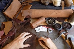 Hide & Drink, Rustic Small Tool Roll-Up Bag (10 Slots), Portable Carry-On Pou…