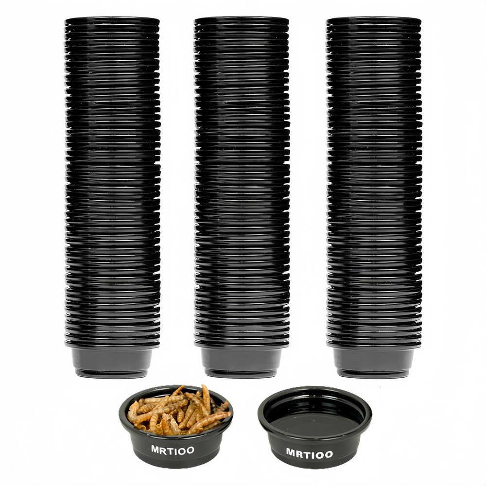 MRTIOO 100 pcs 0.5oz Crested Gecko Food and Water Feeding Cups, Reptile other