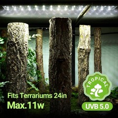 Dimming LED UVB Reptile Light, 24“ LED Reptile Light Bar with Brightness Adju…